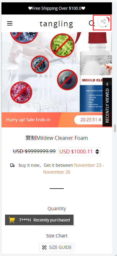 This Week's Special Price $24.99 Mid-length shirt with striped lapel and oversized drawdown sleeves