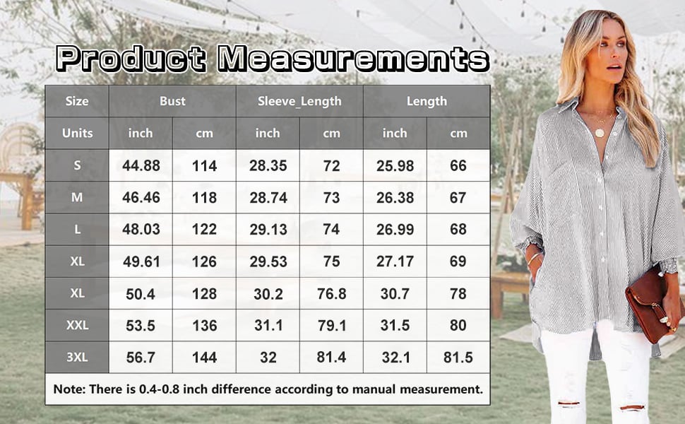 This Week's Special Price $24.99 Mid-length shirt with striped lapel and oversized drawdown sleeves